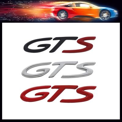 3D GTS para carro Capô Para-lama porta-malas Capô Traseiro Placa de Identificação Decalque Emblema Adesivo