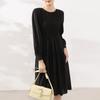 Women's Elegant Long-Sleeved A-Line Dress
