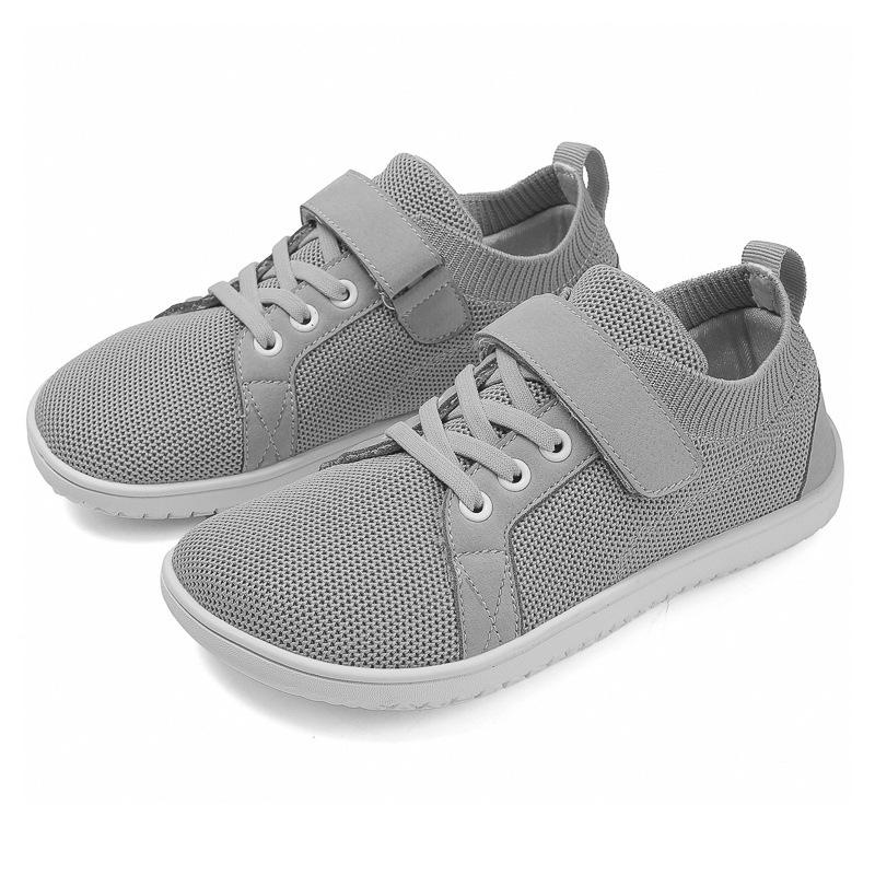 New children's wide last shoes flying woven shoes sports shoes boys and girls students low-top Velcro outdoor leisure