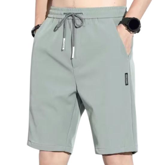 Pánské léto Ležérní šortky Elastická šňůrka v pase Rovné Široké nohavice Šortky Kapsy Design Ledové Hedvábí Jednobarevné Sportovní šortky