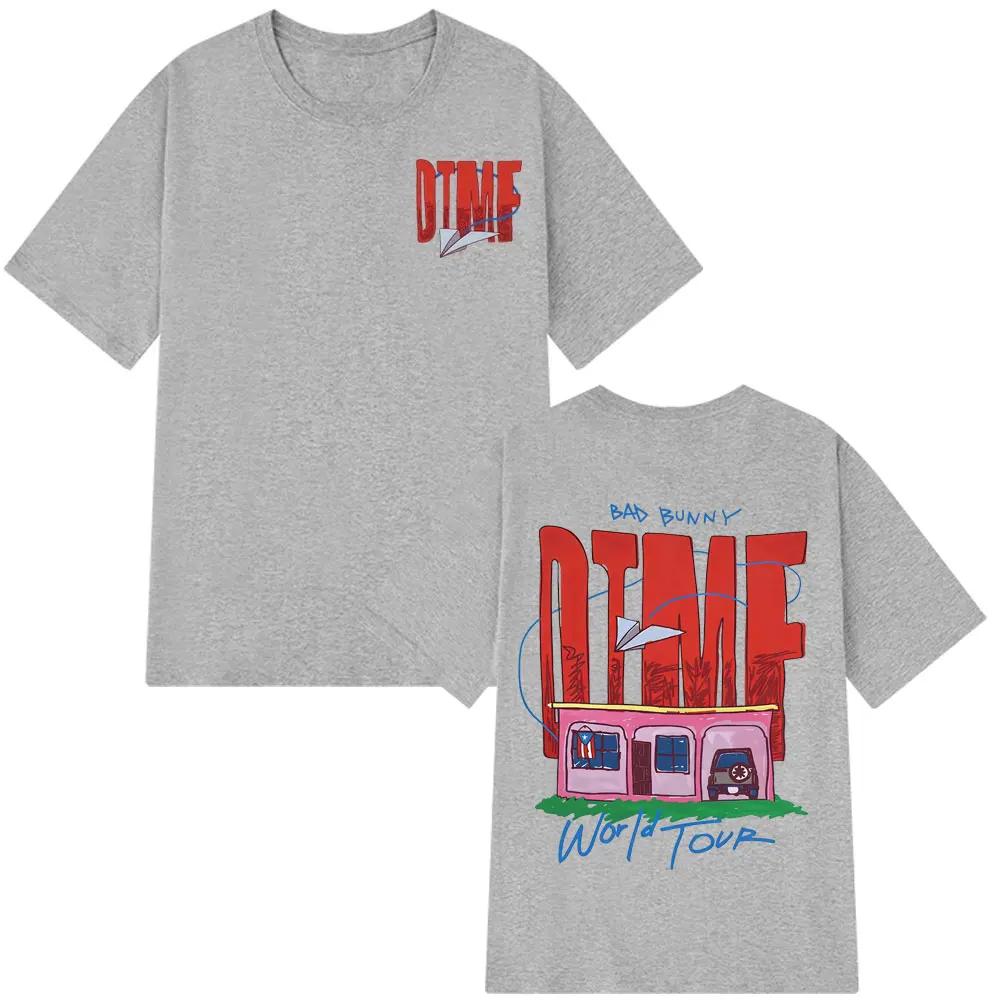 Singer Bad Bunny DTMF World Tour 2026 Print Tshirt Men Women Summer Fashion Casual Short Sleeved Tshirts Oversized Tshirts