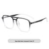 Unisex TR90 Anti-Blue Light Glasses Frame - Street Style, Double Bridge, Flat Lenses