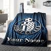 Name Custom Getafe CF Print Flannel Blanket High Quality Warm Comfortable Cover for All Seasons Perfect for Gifts Home Decor