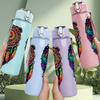 1PC Bohemian Dreamcatcher Ethnic Print 750ml Color Plastic Sports Water Bottle Leakproof Flip Straw Lid Suitable for Sports Office Home Use