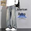 Jeanswest Men's American-Style Retro Loose-Fit Wide-Leg Jeans