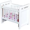 Wood Crib 1:12 Realistic Model Mini Crib Decorative Pretend Play Toy