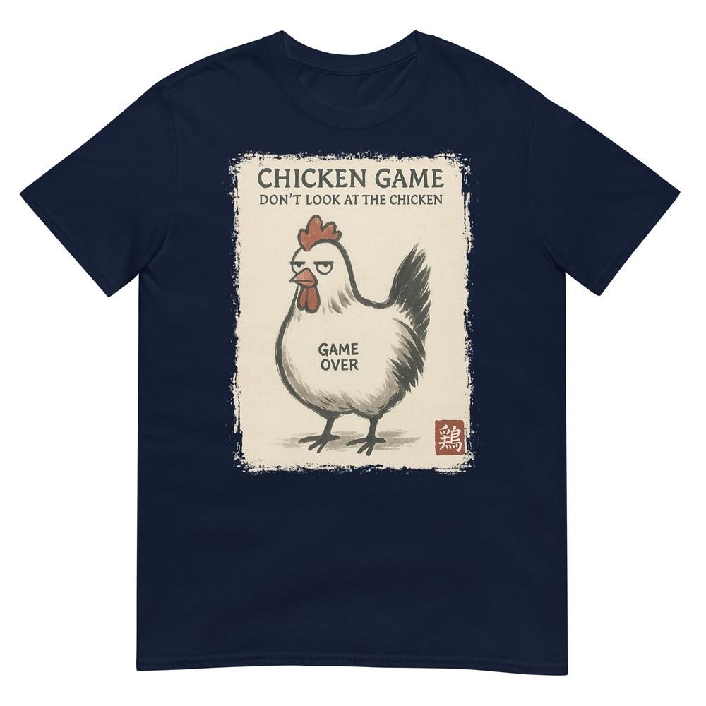 Funny Japanese Art Chicken Game Graphic Tee Unisex Unisex Teens TShirt S