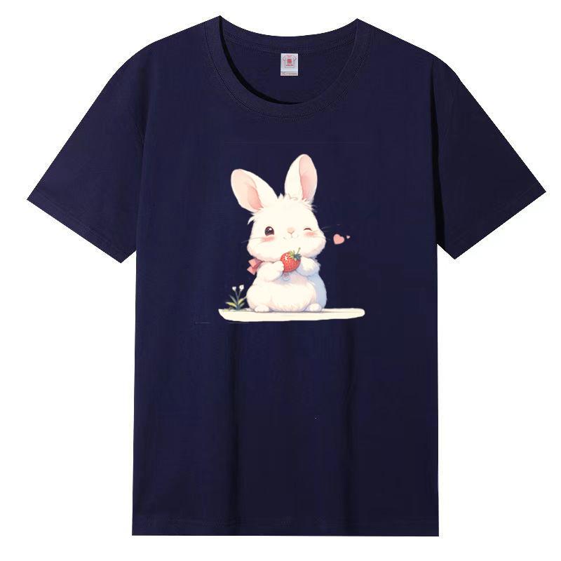 

Short-sleeved T-shirt Female Summer Printing Loose Simple Korean Version of The Top Body Shirt XS