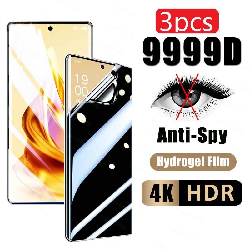 3PCSPelícula de hidrogel de privacidade 3 unidades para OPPO A58 A58X A78 A38 A98 5G protetor de tela