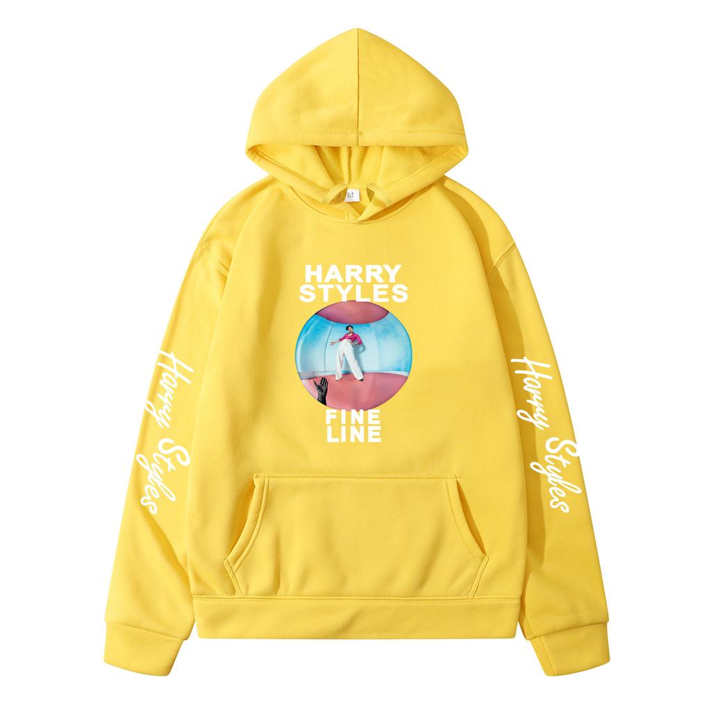 Harry Styles Fine Line Hoodie – Unisex Fleece Lined Sweatshirt for Men & Women, Fall Winter Cozy Pullover, Album Cover Graphic Sleeve Print