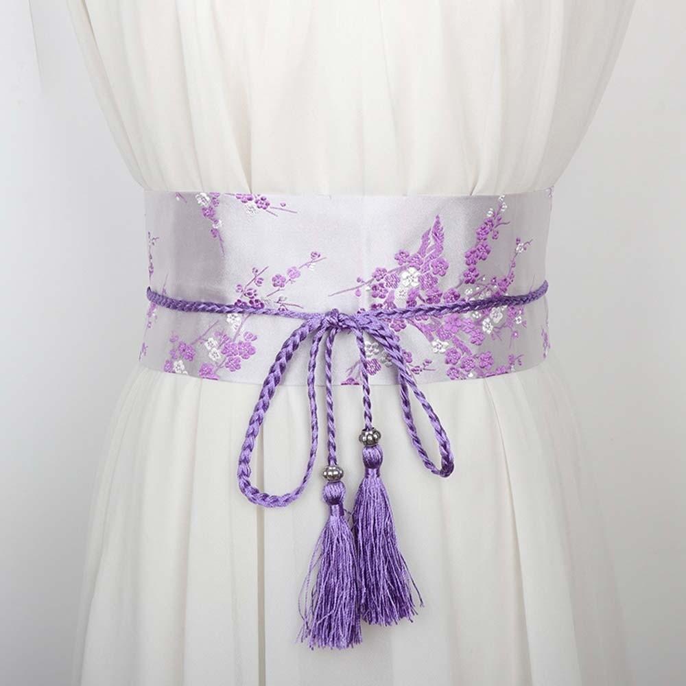 Embroidered Embroidery Corset Wide Style Ethnic Girdle Hanfu Waistband  Kimono Match