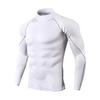 Pánský sportovní top 3D Slim Fit Vysoká elasticita Stojáček Rychleschnoucí Dlouhý rukáv Slim Fit Komprese