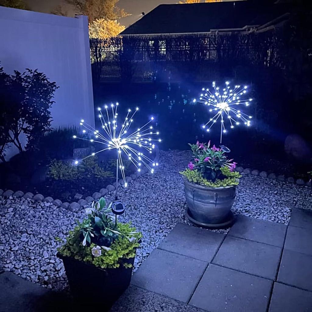 Solar Firework Dandelion Lights: Multi-Color, Eight Modes, Remote Controlled for Courtyard Landscapes
