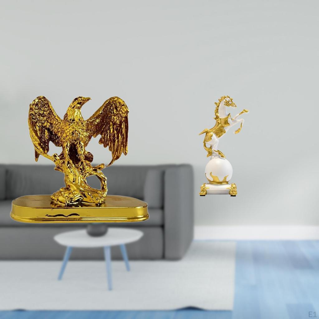 Majestic Horse Fusion Figurine Sculpture Resin Art Ornament for Home Office Desk Living Room Bedroom