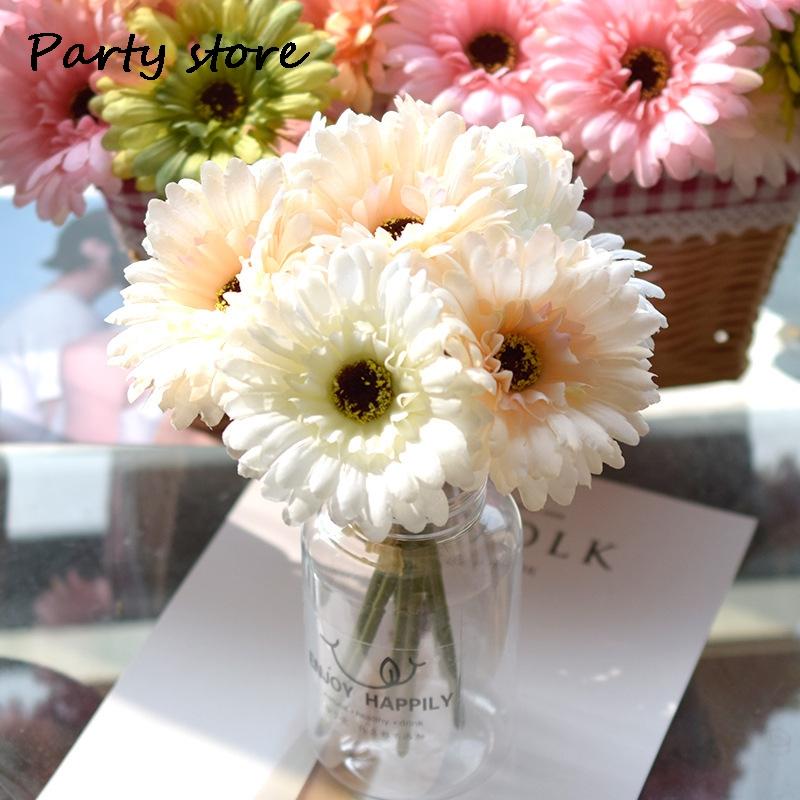 Artificial Silk Gerbera Flowers Wedding Home Decoration Fake Daisy Chrysanthemum Party Home Decoration 3Pcs 6Pcs Batch of 23cm