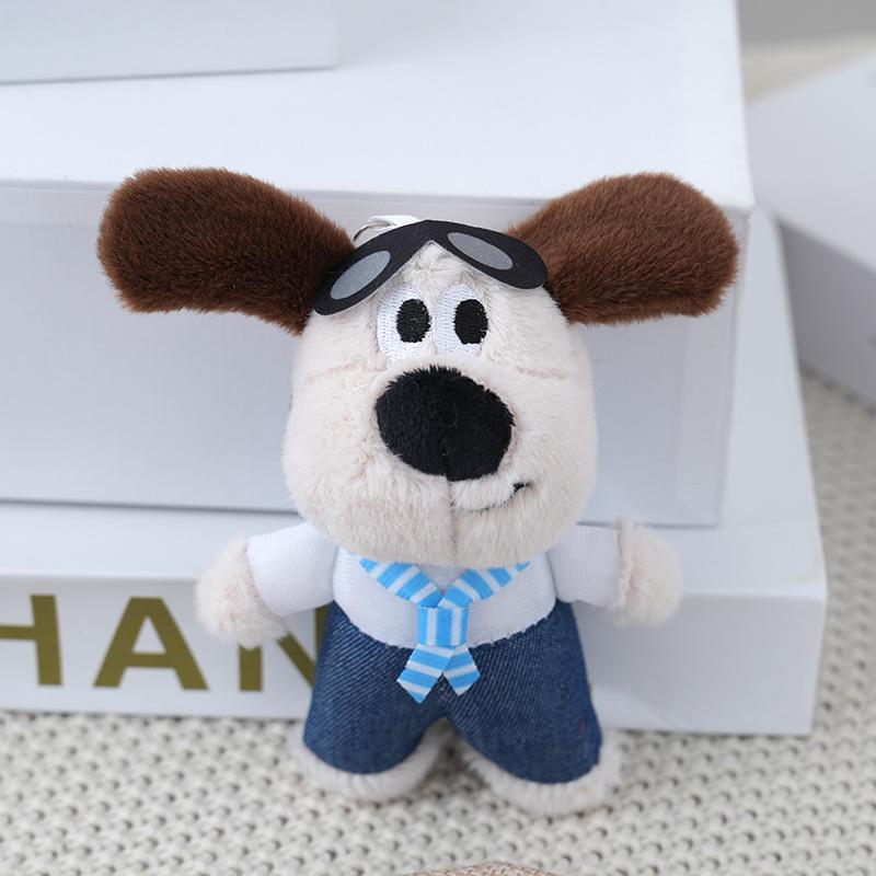 

Милый пушистый и плюшевый брелок для ключей в виде собаки, очаровательный брелок для сумки для пар White Navy