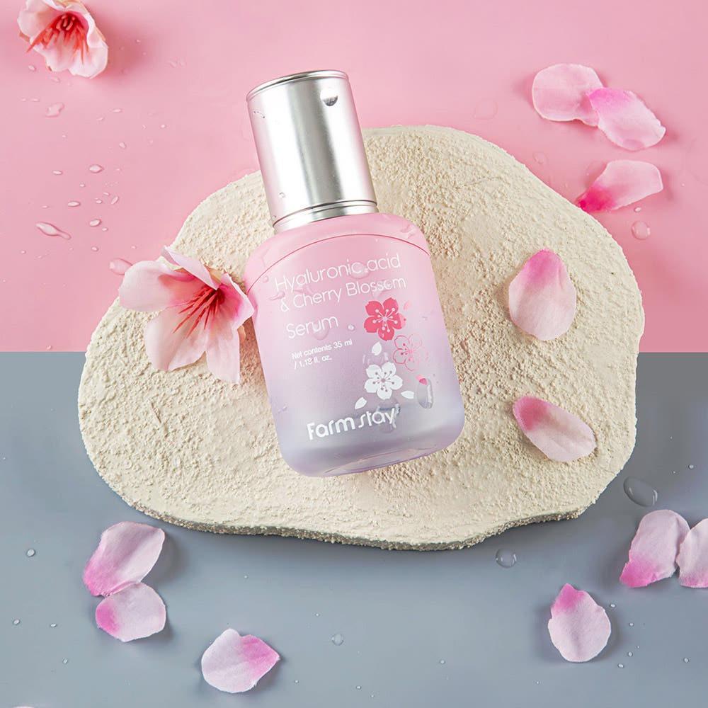 Farmstay Hyaluronic Acid & Cherry Blossom Serum Hydrating Brightening 35ml