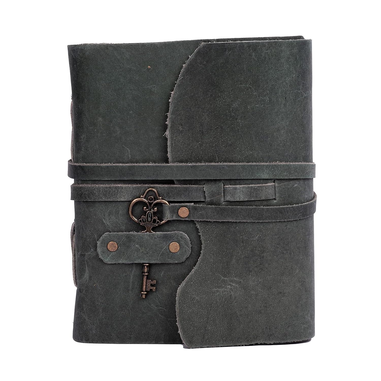 Genuine Leather Diary | Vintage Handmade Leather Journal | Premium Antique Key Closure |