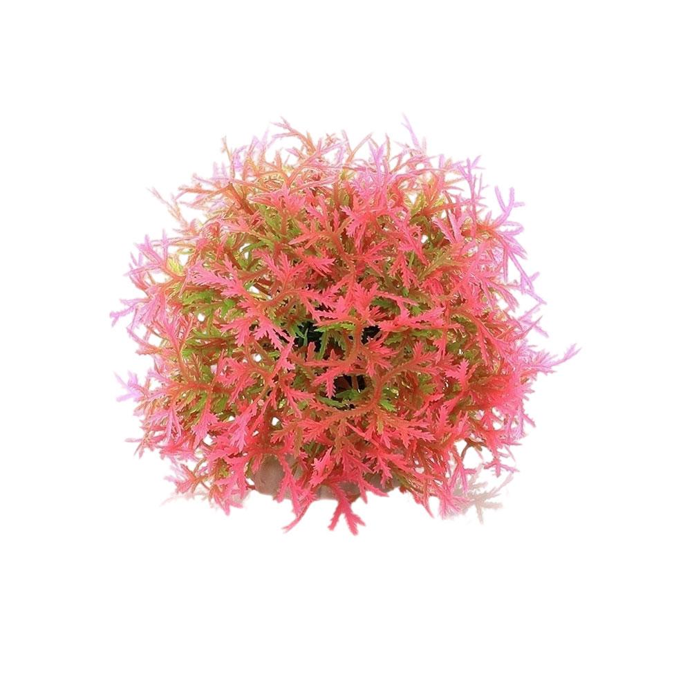 Artificial Aquatic Plant Colorful Pinecone Ball Aquarium Grass Ornament Decorative Ball Terrarium Aquascaping Decor Ornament for Fish Tank