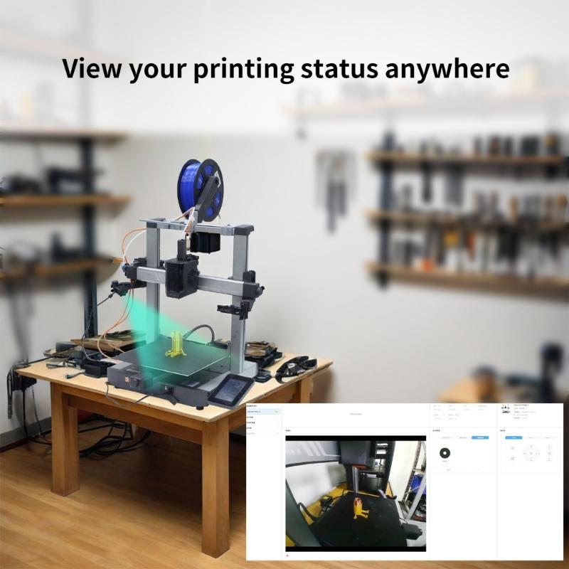 Clear 3D Printing Monitoring Camera Live Viewing Toolless Setups For K3C K3C K3M K3MC Models