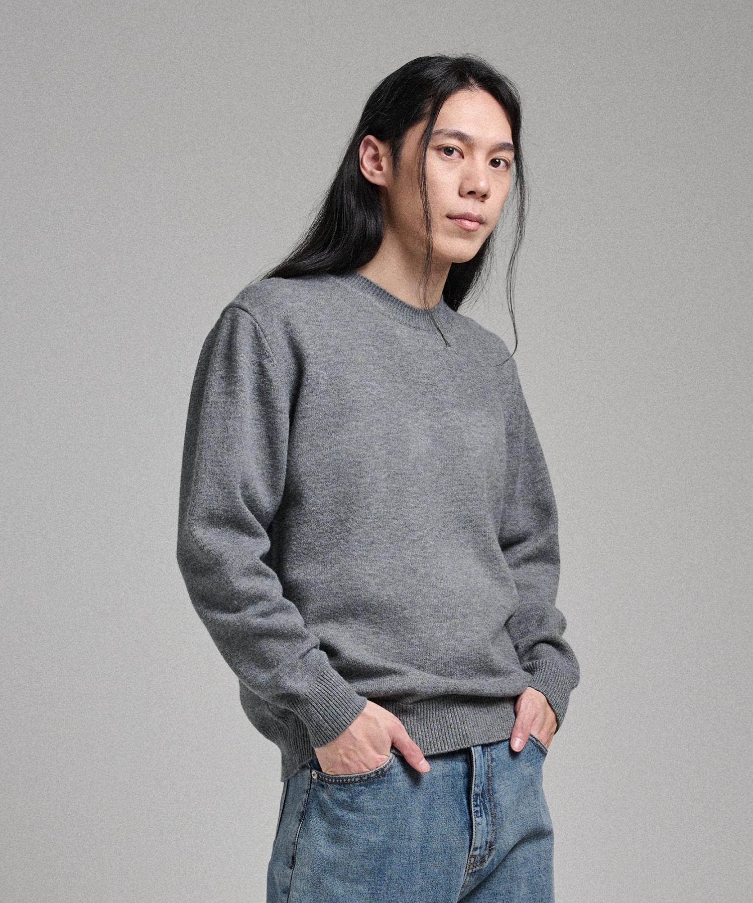 Analog Mood Signature Soft Round Knit (Charcoal) Free