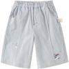 Dave & Bella Boys' Striped Cropped Casual Pants