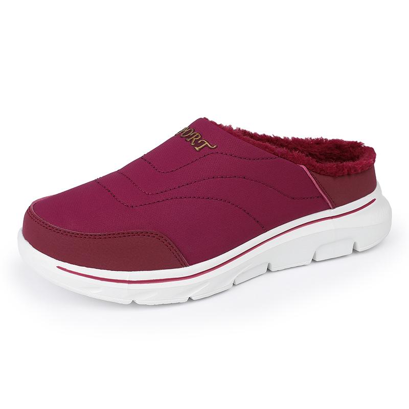 Winter Plush Warm Slippers Men Women Cotton Shoes Elastic Casual Walking Shoes Indoor Outdoor Flats Big Size 36-48