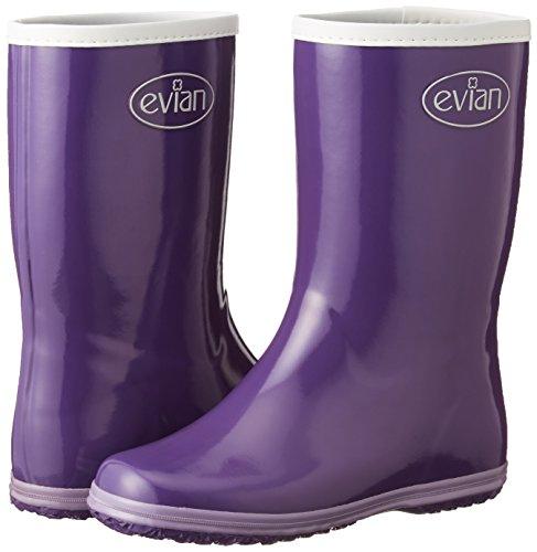 Fukuyama Rubber Women's Evian 2 Purple Boots, Size 25.0cm, Ideal for Farm Work