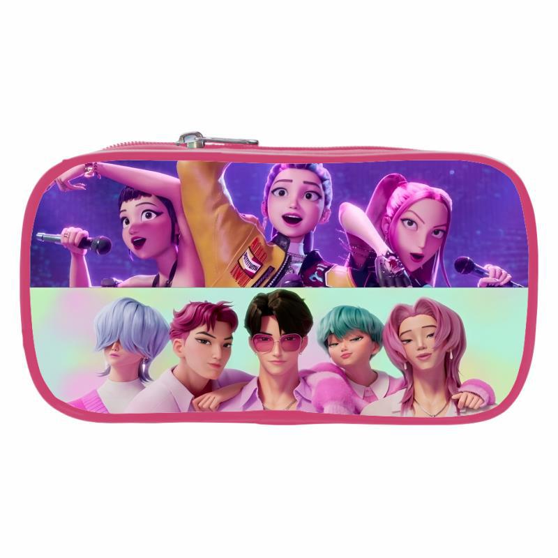 Vlastní růžový K-Pop Dívčí pouzdro na tužky Lovce démonů pro žáky základní školy