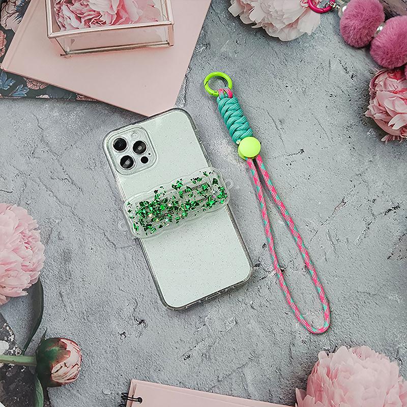 1Pc Color Combination Knot Mobile Lanyard Creative Short Braided Lanyard Mobile Phone Case Key Ring Can Be Detachable Anti-Loss