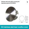 Portable Stainless Steel Sink Overflow Covers Round Replacement Sink Hole Cover Tub Drain Stopper Kitchen Bathroom Supplies