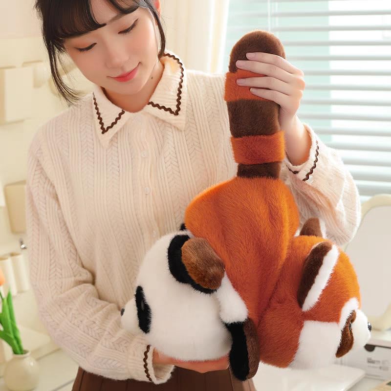 Cute Transforming Plush Birthday Gift [New Model] Double-Sided Toy, Large, (RABBIT-ELLEPHANT) (ORANGE-WHITE)