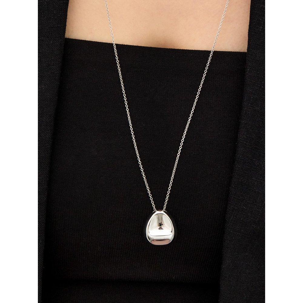 Pebble Silver (W) H Volume Necklace Hl6N56612W9800