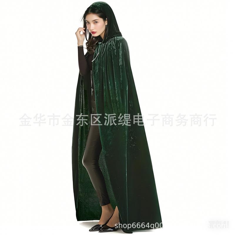 Halloween Costume Ball Dress Up Child Adult Cape Secret Velvet Golden Velvet Cape Vampire Reaper