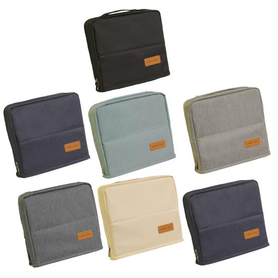 Multi-purpose Standing Makeup Bag Waterproof Oxford Cloth Makeup Organizer with Compartments Large Capacity Vertical Stationery Organizer