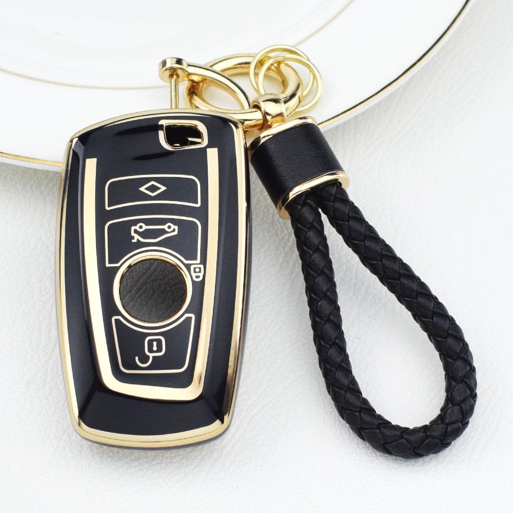 TPU Remote Car Key Case Cover Holder for BMW 1 3 5 7 Series X1 X3 X4 X5 X6 F10 F20 F30 F34 F25 F31 M3 M4 E34 Keychain