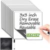 Dry Erase Sticky Notes. Reble Whiteboard Stickers 3"x3" 12 Pack. Suitable for All Smooth Surface. Great for Labels, Lists, Reminders and Decals.