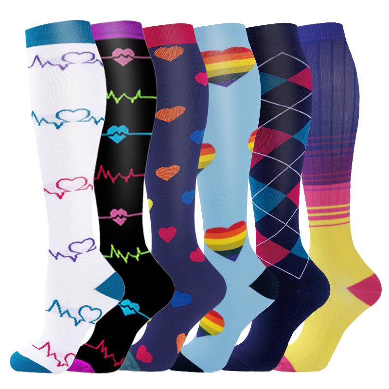 Unisex 6 Paar Kompressionssocken-Set zum Laufen & Radfahren