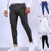 Heren Slim Fit Casual Broek, Stretch Comfortabele Broek, Meerdere Kleuren (Zwart, Blauw, Beige, Grijs)