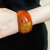 Europe American Style Irregular Wide Bracelet Smudging Retro Hand Ring Simple Acrylic Bangle  Gift