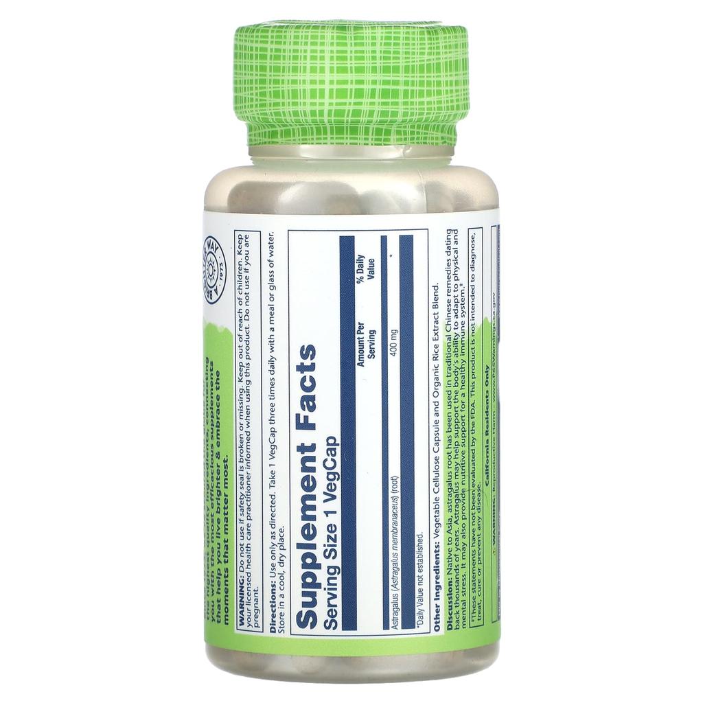 True Herbs, Astragalus, 400Mg, 100 Veggie Caps