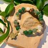 Versatile Trendy Green Beaded Bracelet - Natural Forest Style Women's Accessory