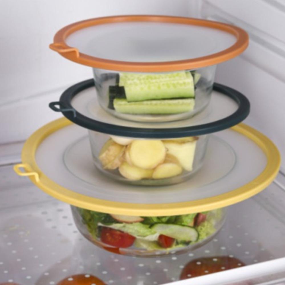 Reusable Food Cover Transparent Bowl Lid New Heat Resistant Cover Household Use