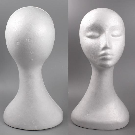 Female Mannequin Head Dummy Model Display Stand for Wig Jewelry Headphone Hat
