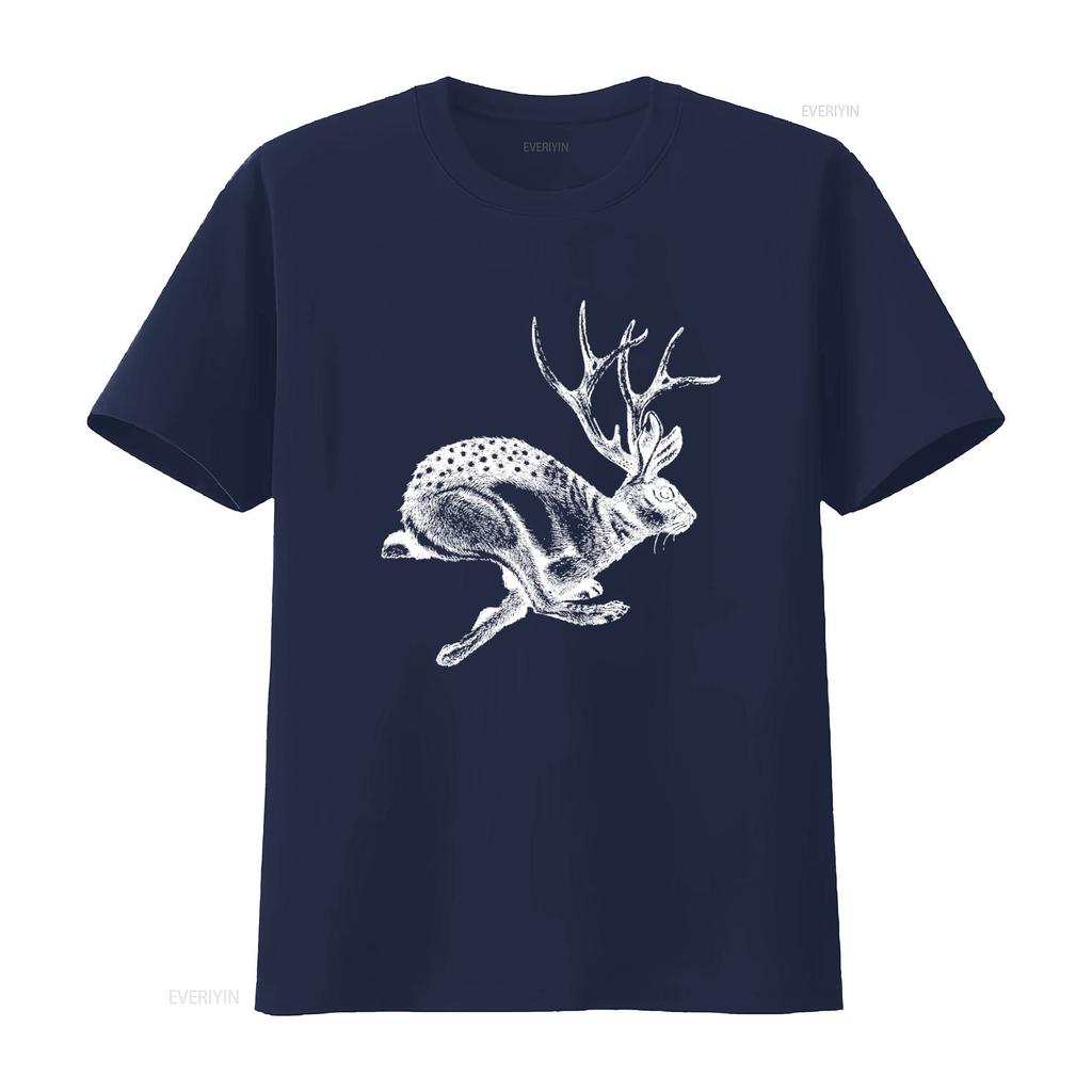 Unique Jackalope Design T Shirt Jackrabbit Antelope Horns Perfect for Cryptids Cryptozoology Enthusiasts vintage Washed graphic