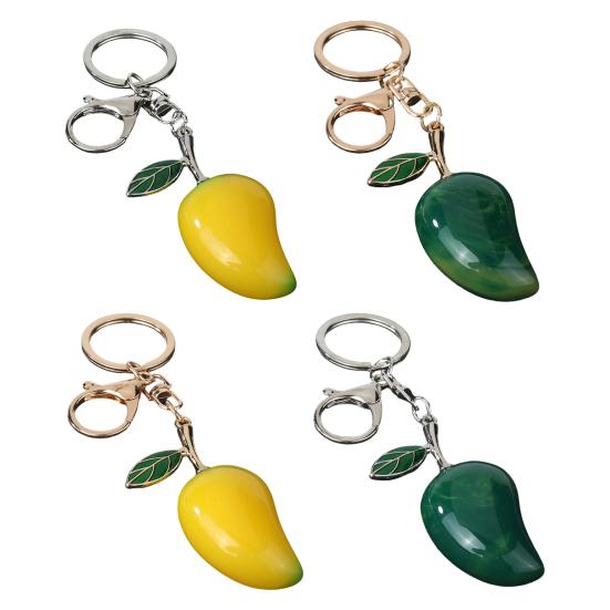 Schlüsselanhänger Anhänger Zinklegierung Mango Form Schlüsselkette mit Karabinerverschluss Einfach aufzuhängen Schlüsselhalter Rucksack Auto Zubehör