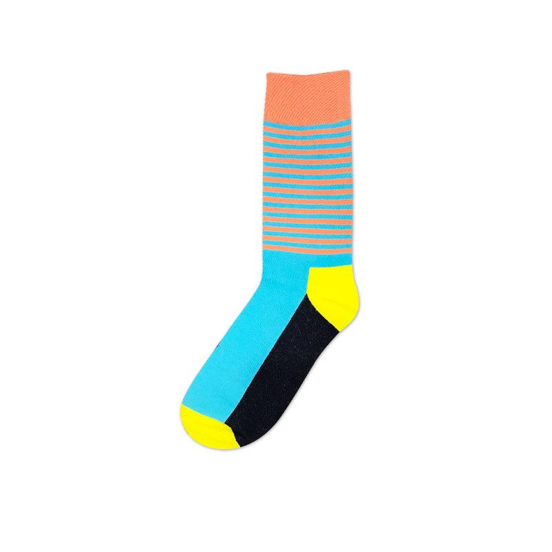 Fashion Socks Colorful Summer Men Socks Stripe Business Cotton Socks Novelty Dress Casual Crew Socks