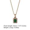 Simple Square Zirconia Pendant Necklaces for Women Stainless Steel Jewelry Party Accessories