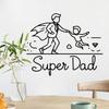 Self-adhesive SUPER DAD Wall Stickers Father’s Day Party Decoration for Home Celebration