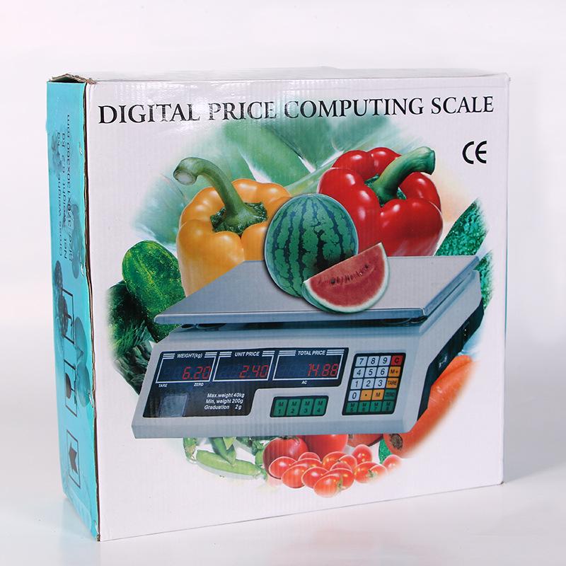 40kg Watermelon Color Box Electronic Fruit Price Computing Bench Scale